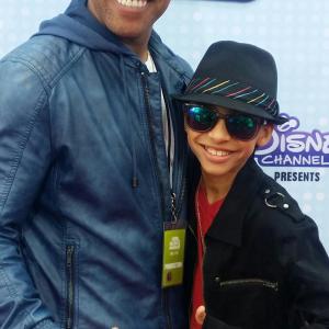 Jaden Betts with his father Erik Betts at the 2015 Radio Disney Music Awards