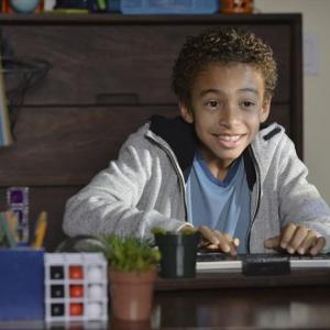 Jaden Betts on the set of Scandal as 