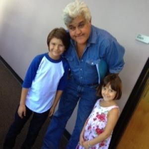 Rose & Jack with Jay Leno @ The Tonight Show! Both kids have appeared on the show with Jay!