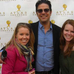 Jsu Garcia, star of Atlas Shrugged Part 1, with Zoe Golightly, Kelley Raleigh. Pre-screening for cast and crew, Sony Pictures.