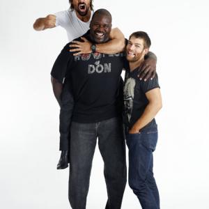 Manu Bennett Shaquille ONeal and Liam McIntyre