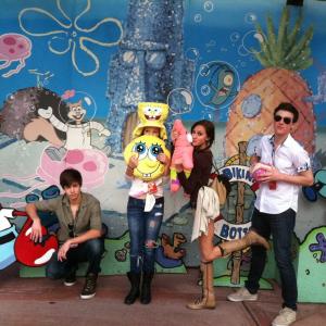 Danielle at Universal with Sterling Beaumon, Cassidy Shaffer, and Cameron Palatas