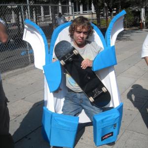 transforming skateboarding backpack