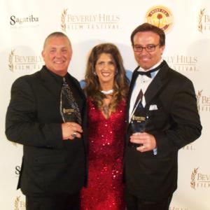 With Beverly Hills Film Festival Representative Shariline Yonan and 1st Runner Up David Kane