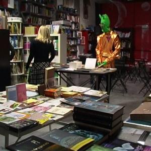 Morena Mancinelli and Daniele Sciarretta in Aliens Inside At the Book Store 2010