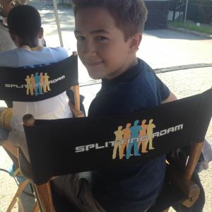 Seth Isaac Johnson on set of SPLITTING ADAM  Nickelodeon