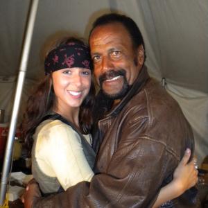 On set of Zombie Apocalypse Redemption with Fred The Hammer Williamson