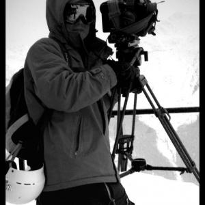 On set for SnowSeekers TV 2009 Golden BC Canada