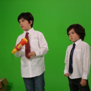 Tate with brother Tristen doing some work for a Large Toy Company.