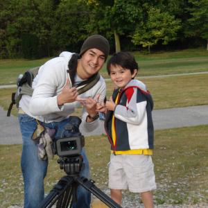 Tate with Producer / Director Jullian Ablaza on set of The Subnodes 