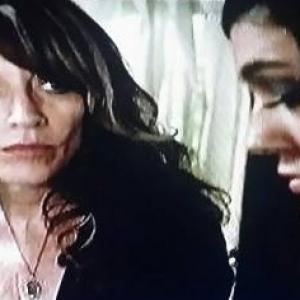 Katey Sagal and Vanessa Giselle on the set of FX's 
