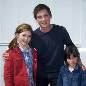 Alisha Newton(Young Annabeth), Logan Lerman(Percy Jackson) and Eliza