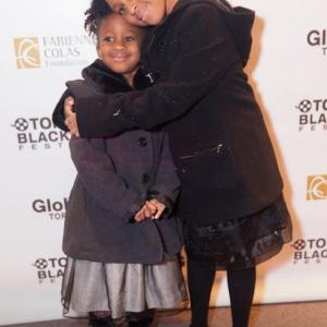 Allison and her sister Ava at the screening of Clean Teeth Wednesdays at the Toronto Black Film Festival