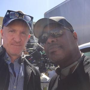 NCIS LA ProducerWriter Joe Wilson and Director James Hanlon at Paramount Studios