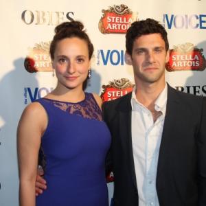 Tracee Chimo and Justin Bartha at the OBIE Awards 2012