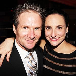 actors Peter Benson and Tracee Chimo attend HARVEY's Opening Night party - June 14, 2012