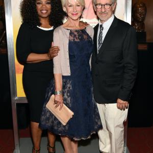 Steven Spielberg, Helen Mirren and Oprah Winfrey at event of Simto zingsniu kelione (2014)