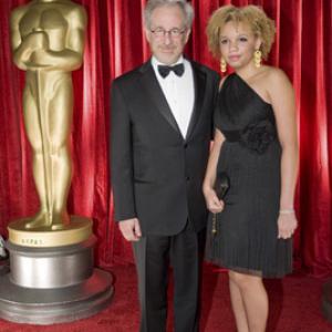 Steven Spielberg arrives to present at the 81st Annual Academy Awards with daughter Mikaela George Spielberg at the Kodak Theatre in Hollywood CA Sunday February 22 2009 airing live on the ABC Television Network