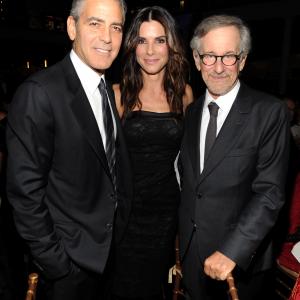 Sandra Bullock George Clooney and Steven Spielberg