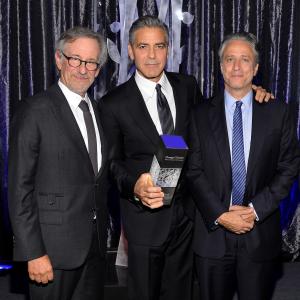 George Clooney, Steven Spielberg and Jon Stewart