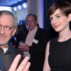Steven Spielberg and Anne Hathaway