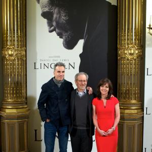 Steven Spielberg Daniel DayLewis and Sally Field at event of Linkolnas 2012
