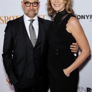 Stanley Tucci and Felicity Blunt at event of Spotlight 2015