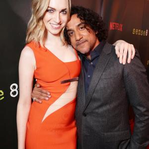 Naveen Andrews and Jamie Clayton at event of Sense8 (2015)