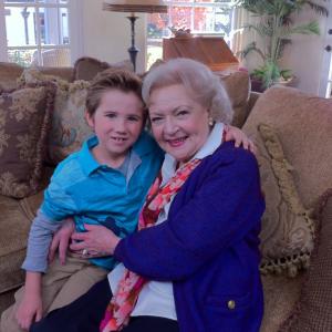 Tyler on the set of Off Their Rockers with the GREAT Betty White