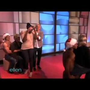 Still of Max Aria and friends on the Ellen Degeneres Show