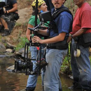 Producer Dankmar Garcia (also DIT and Glide Cam Operator) on Tequila (2011). Camera SI-2K MINI version on Glide Low MODE config.