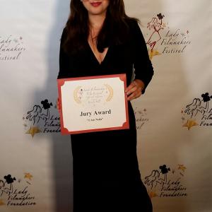 Award-winning Director And Actor Nicole Kian Sadighi on the red carpet at the Lady Filmmakers Film Festival where 'I Am Neda' was the official selection and winner of the Jury Award
