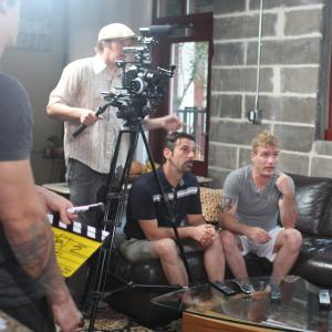 With Rob Moretti, Paul D. Hart and Johnny York on the set of 