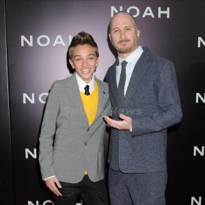 Gavin Casalegno and Darren Aronofsky at the NOAH Premier in NYC