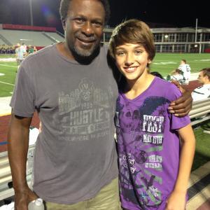 Gavin Casalegno with When the Game Stands Tall Director Thomas Carter