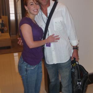 Gisselle Gonzalez and Carlos Ponce on the set of Perro Amor