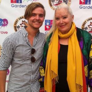 Ben Childs with actress Sally Kirkland at IndieFest USA after screening of Birdsong 2013