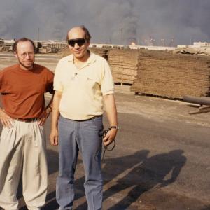 With Mark Magidson Barakas producer on location in Kuwait  May 1991