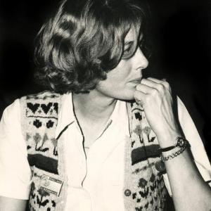 Vanessa wearing the ID of the Intl Baghdad Film Festival on Palestine in 1978