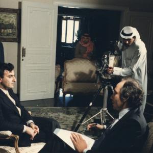 Interviewing Ramsey Yassa the renown solo pianist for a Kuwait Tv Special produced by Farouq in 1983