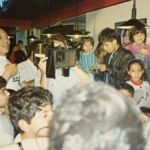 Shooting a Tv commercial for Hardees with the Arab Gulf leading star G Saleh in 1992