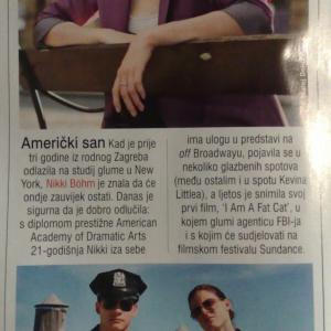 Article about Nikki Bohm in Gloria Magazine, Croatia 2009
