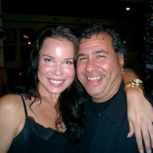 Pete Cordova with actress Jennifer Gall The Nail wrap party