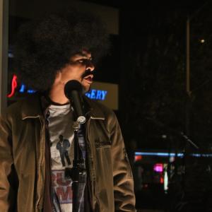 From an open mic I frequent called SOAPBOX! wwwspreadthesoapcom Pretty intense shot ey? 