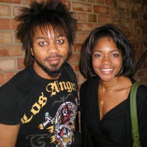 with the lovely actress from pirates of the caribean & 28 days later- Naomie Harris-2010