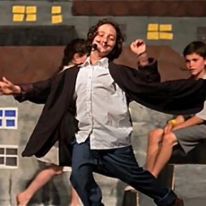Devan as Mr Banks in the stage performance of Mary Poppins