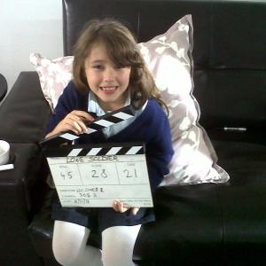 Breanna on set of Lone Soldier/Red Cloud Director Herzues R'