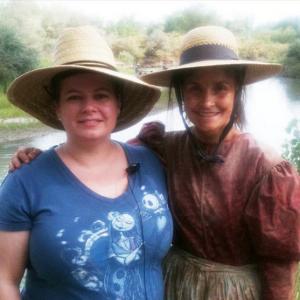 Candy Eash and Andrea Tate on the set of Ephraims Rescue