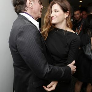 Peter Bogdanovich and Kathryn Hahn at event of Shes Funny That Way 2014