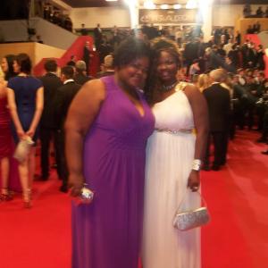 Alaina L Lewis and Faith Udeh at the Festival de Cannes Red Carpet Premiere of Hemingway and Gellhorn.